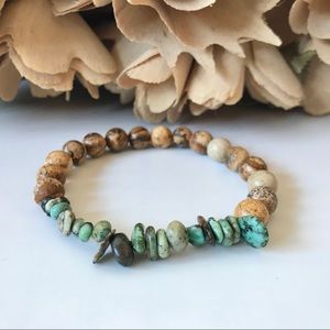 Beaded Chakra Bracelet Stretch Turquoise &…